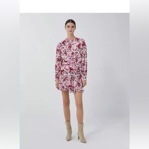 NWT IRO Paris Cedari Printed Silk Floral Dress